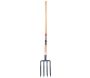 Fourche à bêcher à douille 4 dents de 30 cm manche bois pomme 100 cm - 46,90