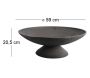 Foyer brasero rond pour bûches en fonte - ESS-0622