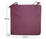 Galette de chaise en coton 40 cm - 4,55