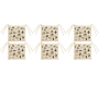 Galette de chaise en coton 9 points Dubout (Lot de 6)