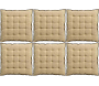 Galette de chaise en coton recyclé Grace (Lot de 6)