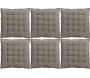 Galette de chaise en coton recyclé Grace (Lot de 6)