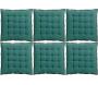 Galette de chaise en coton recyclé Grace (Lot de 6)