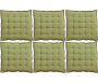 Galette de chaise en coton recyclé Grace (Lot de 6)