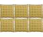 Galette de chaise en coton recyclé Grace (Lot de 6)