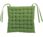Galette de chaise en coton recyclé 36 points Zea vert (unitaire)