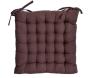Galette de chaise en coton uni 40 cm 25 points