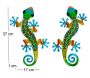 Gecko décoratif en métal et verre multicolore Feuilles - ORIGEN