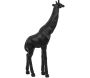 Girafe origami en polyrésine noire 40 cm