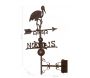 Girouette cigogne avec frise en fonte - AUB-3169