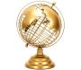 Globe terrestre décoratif en métal doré