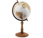 Globe terrestre vintage en bois et métal Cook