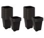 Godet en PVC noir 7.3 x 7.3 x 8 cm