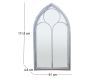 Grand miroir fenêtre en métal - ESS-0892