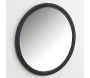 Grand miroir rond en rotin noir - AUBRY GASPARD