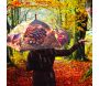 Grand parapluie bois et métal toile polyester - ESSCHERT DESIGN