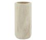 Grand vase rond en bois clair