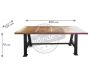 Grande table industrielle bois et métal 200 cm - ANTIC LINE CRéATIONS
