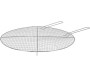 Grille BBQ pour brasero en fer galvanisé  60 cm