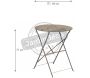 Table ronde en acier 60 cm Cuba - PRL-0832