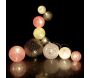 Guirlande lumineuse boules colorées 10 leds multi-tailles - 6,21