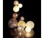 Guirlande lumineuse boules colorées 10 leds multi-tailles - 7,90