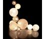 Guirlande lumineuse boules colorées 10 leds multi-tailles - 3,95