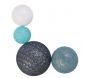 Guirlande lumineuse boules colorées 10 leds multi-tailles - CMP-1269