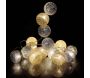 Guirlande lumineuse boules pailletées 16 leds - 5,14