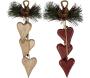 Guirlande pomme de pin coeurs (Lot de 2)