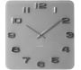 Horloge carrée vintage en verre gris 35 cm