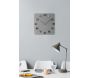 Horloge carrée vintage en verre gris 35 cm - KARLSSON