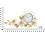 Horloge avec fleurs décoratives en métal Flow 92.5 x 8 x 45.5 cm - MAU-0357
