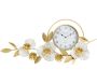 Horloge avec fleurs décoratives en métal Flow 92.5 x 8 x 45.5 cm