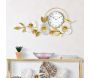 Horloge avec fleurs décoratives en métal Flow 92.5 x 8 x 45.5 cm - MAURO FERRETTI