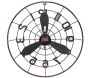 Horloge hélice ronde en métal 50 cm - CMP-4391