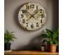 Horloge mappemonde aspect vieilli 80 cm - VERSA