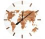Horloge mappemonde en bois