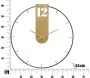 Horloge en métal Goldy 60 x 4.5 cm - MAU-0132