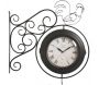 Horloge murale coq double face