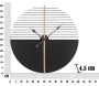 Horloge murale en métal Glam stick 60 x 4.5 cm - MAU-0779