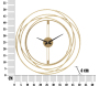 Horloge murale en métal Gold strips 50 x 4 cm - MAU-0780
