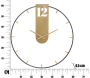 Horloge murale en métal Goldy 60 x 4.5 cm - MAU-0777