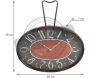 Horloge rétro en métal et verre - AUBRY GASPARD