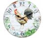 Horloge ronde en bois imprimé Coq 34 cm