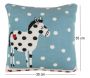 Housse de coussin en coton bio 35 x 35 cheval à pois - TRN-0234