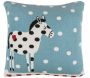 Housse de coussin en coton bio 35 x 35 cheval à pois