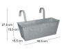 Jardinière balcon en zinc à suspendre - ESS-0312