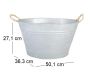 Jardinière bassine en zinc patiné - ESS-0313