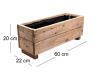 Jardinière en mélèze Moline 60 x 22 x 20 cm - ETS-0123